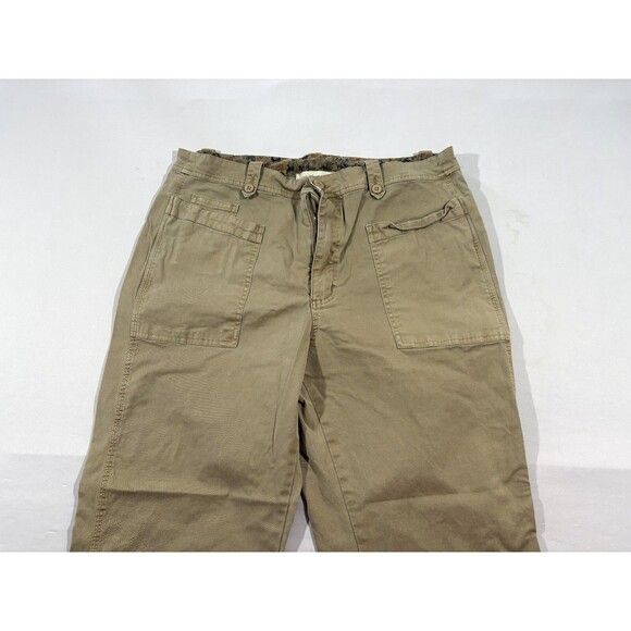 Sundance Cargo Pocket Womens Beige Khaki Straight Leg Casual Pants Sz 14 - Picture 4 of 12